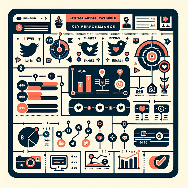 dashboard displaying various social media key performance indicators