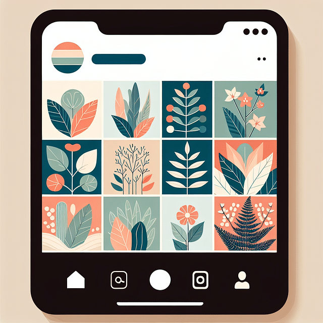 Instagram post with harmonious color palette
