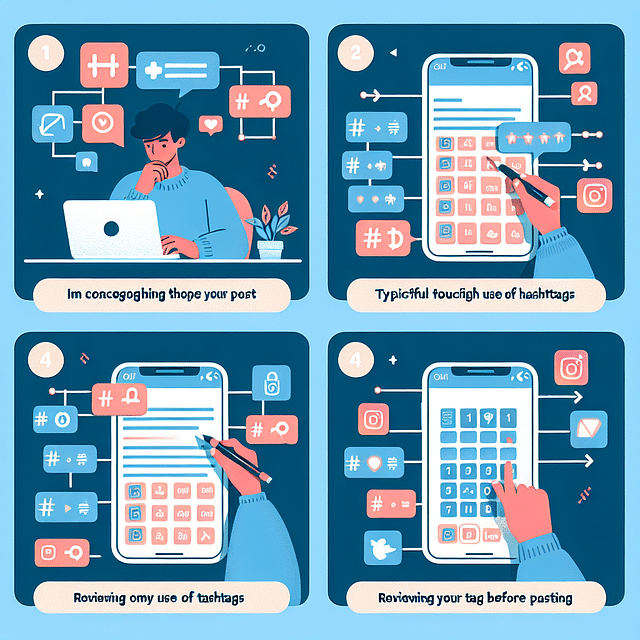 Instagram post with strategic hashtags and tags