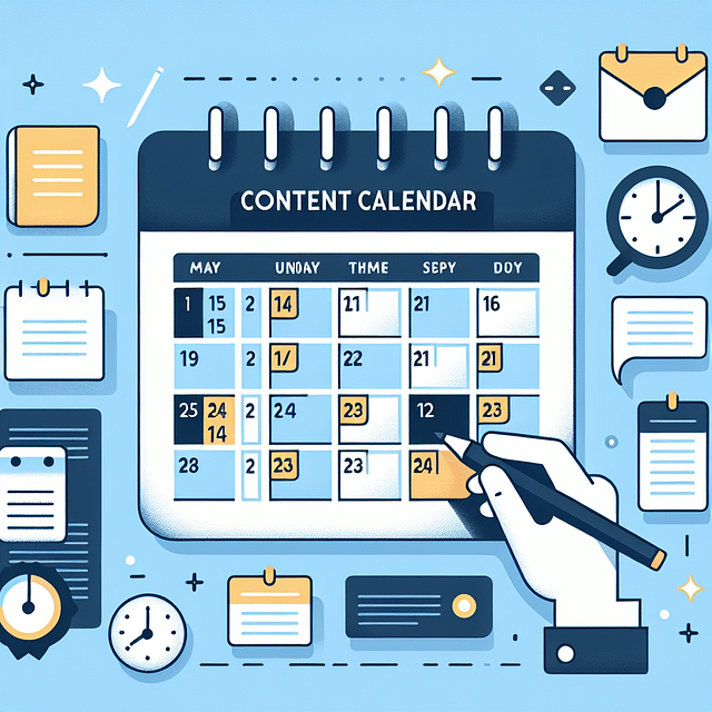 content calendar with scheduled posts
