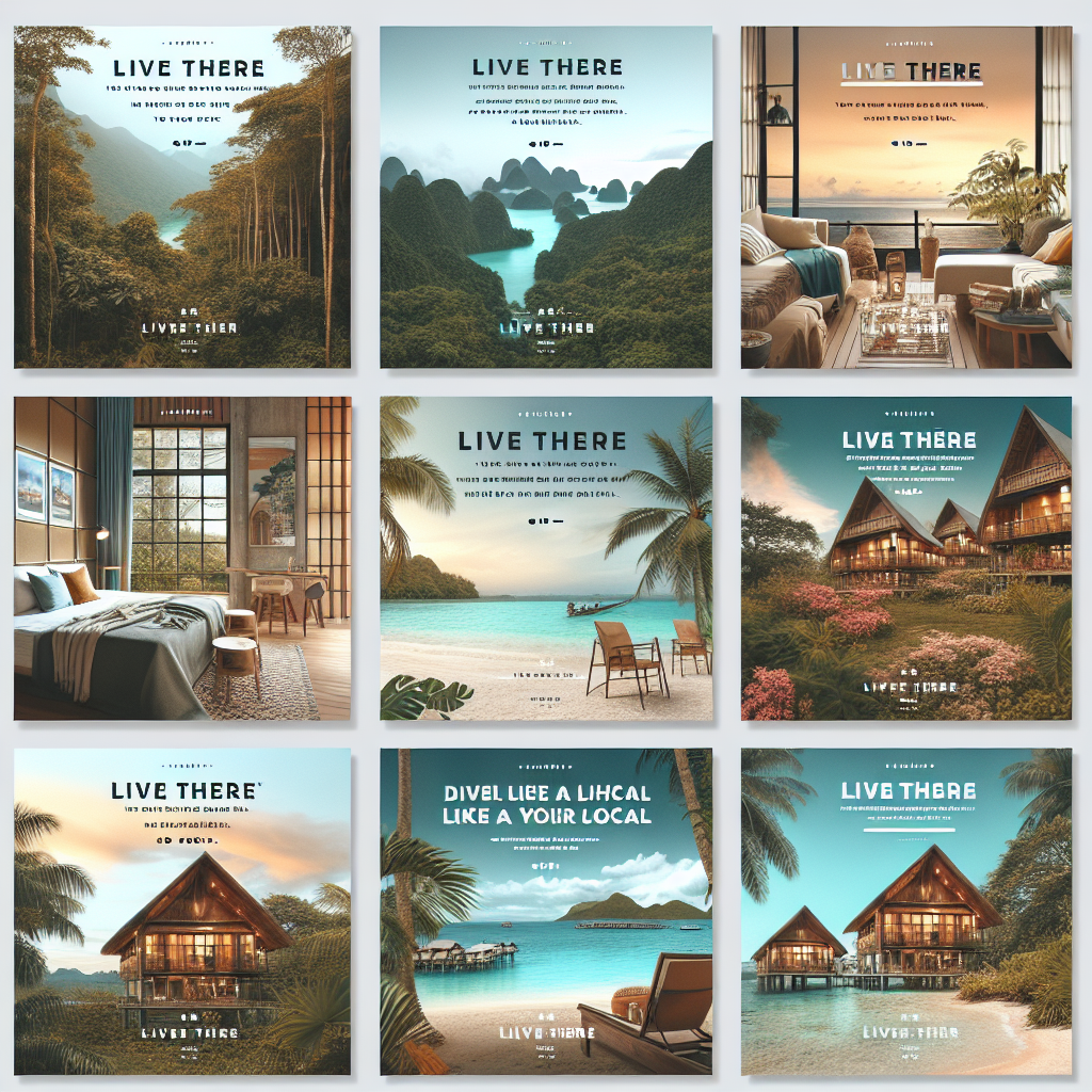 Airbnb LiveThere campaign posts