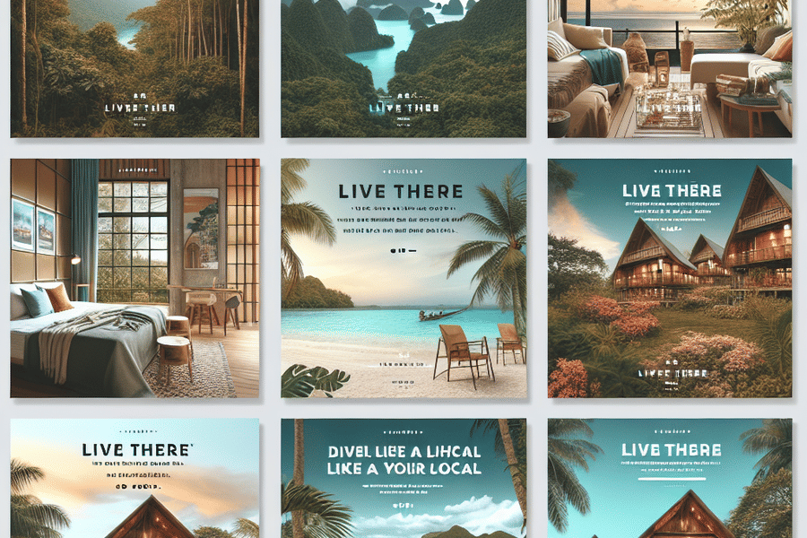 Airbnb LiveThere campaign posts
