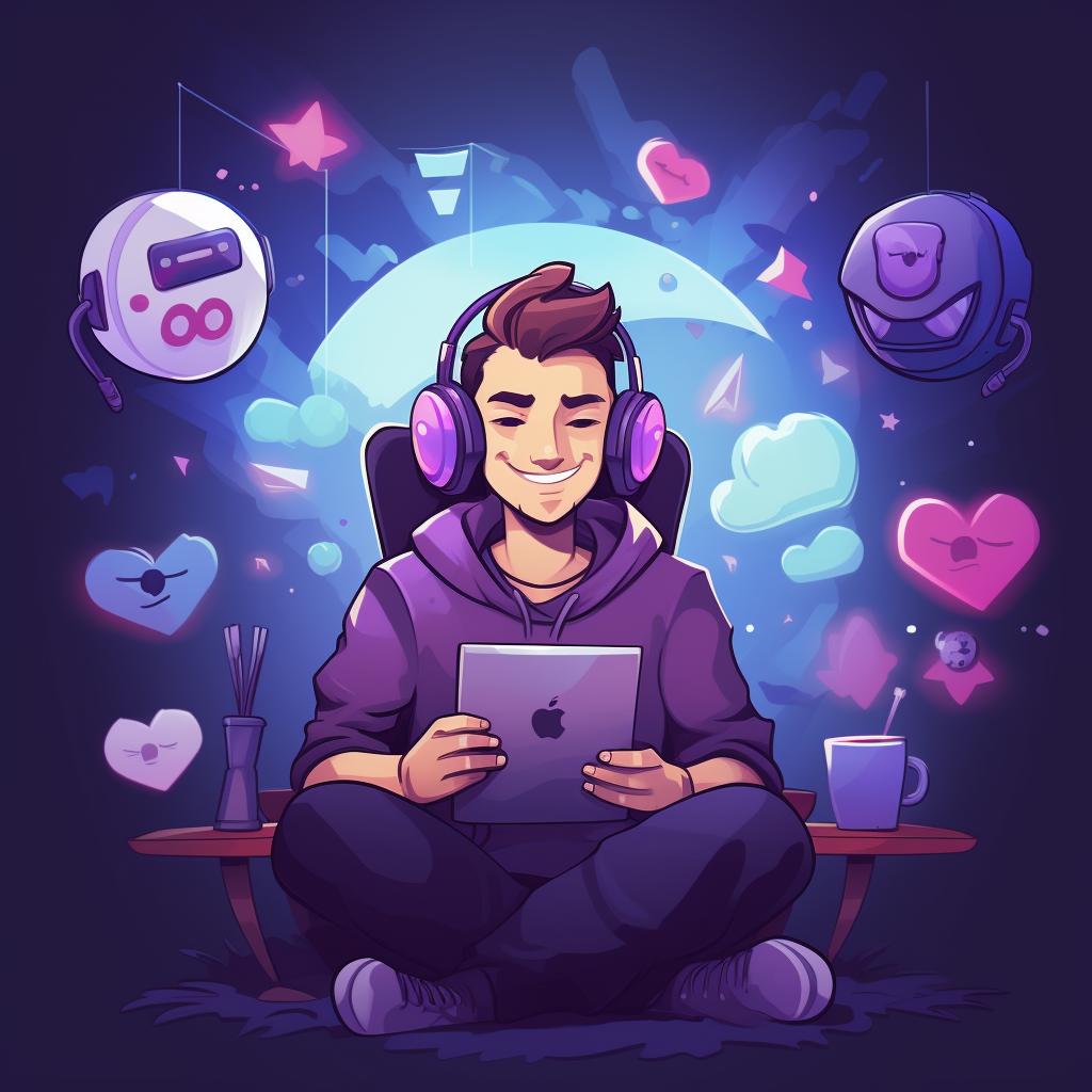 A Twitch streamer enthusiastically playing a popular game