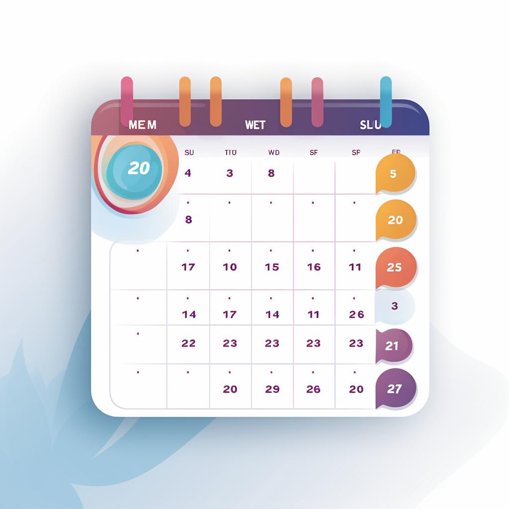 A calendar showing a daily posting schedule for TikTok