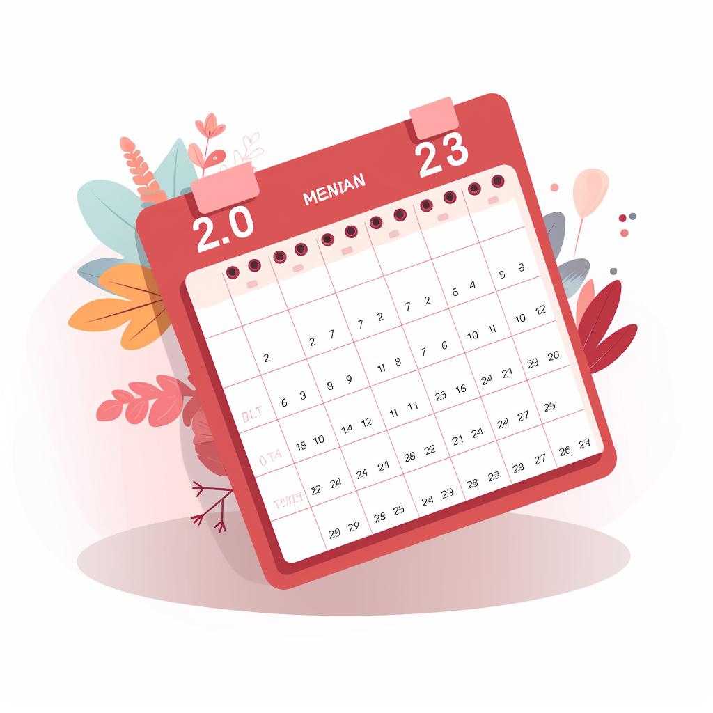 A calendar with daily TikTok post reminders