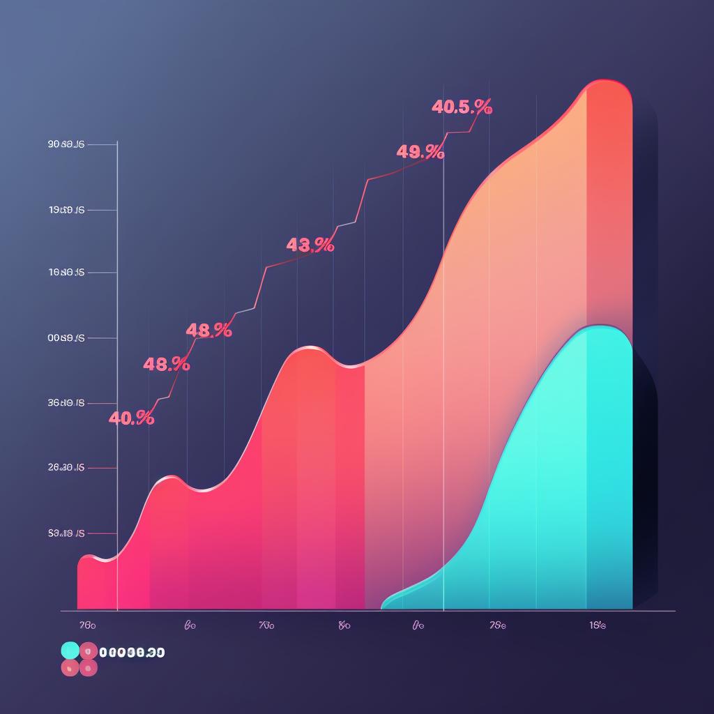 A chart showing TikTok follower growth